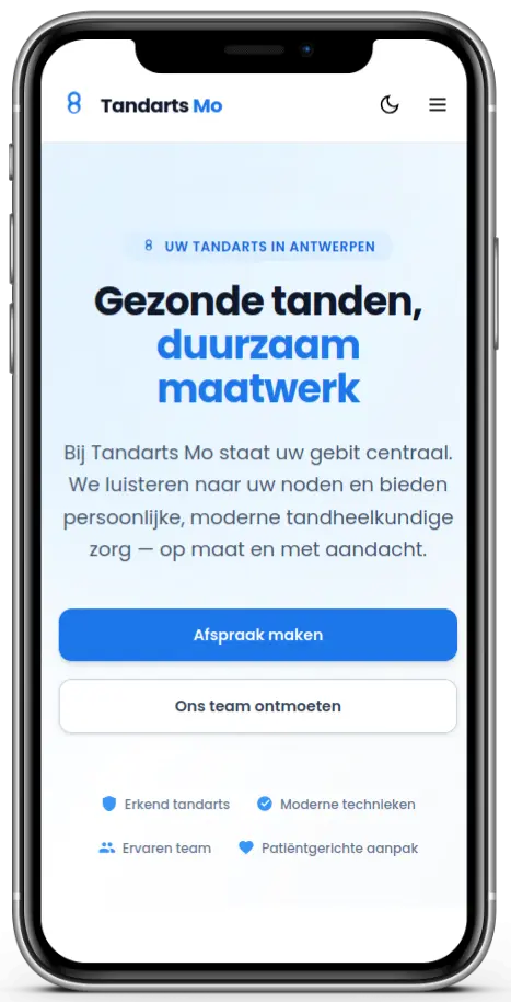 Mobiele preview van Tandarts Mo